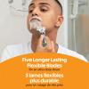 image:imageBIC Flex 5 Sensitive Mens 5Blade Razor Refills Clincally Proven for Sensitive Skin 8 Refill Cartridges 8Pack1 Handle and 7 Cartridges
