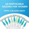 image:imageBIC Soleil 4 Womens Disposable 4Blade Razors Pivoting Head and Colorful Handles 7Pack10 Count Pack of 3