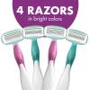 image:imageBIC Soleil 5 Sensitive Womens Disposable 5 Blade Razors 360 Degree Moisture Strips and Pivoting Head 4Pack4 Count Pack of 1