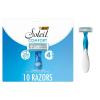 image:imageBIC Soleil 4 Womens Disposable 4Blade Razors Pivoting Head and Colorful Handles 7Pack10 Count Pack of 1