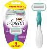 image:imageBIC Soleil 5 Sensitive Womens Disposable 5 Blade Razors 360 Degree Moisture Strips and Pivoting Head 4Pack4 Count Pack of 1