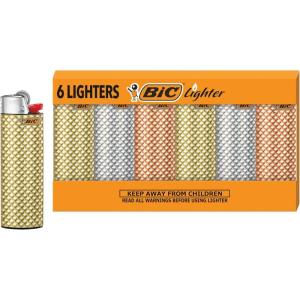 image:imageBIC Maxi Pocket Lighters Textured and Metallic Lighters Limited Edition Signature Series 6Pack