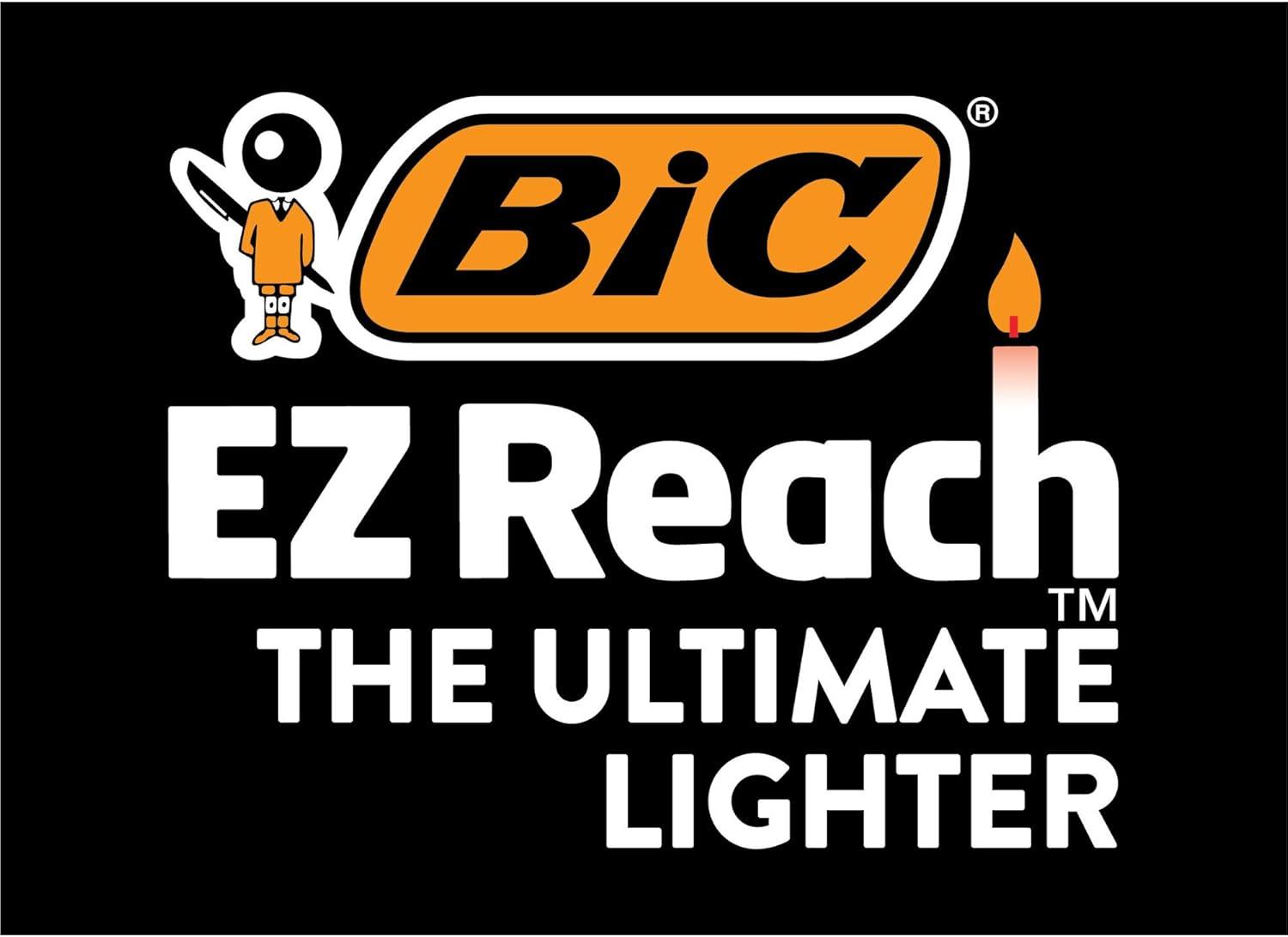 image:imageBIC EZ Reach Lighter Assorted Colors 40Count Tray Colors Will Vary Great for Candle Lighting