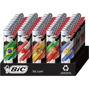 image:imageBIC Maxi Pocket Lighters Safe and Reliable Special Edition Soccer Series 50Count Tray