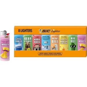 image:imageBIC Maxi Pocket Lighters Special Edition Witty Series Unique Lighter Designs 8Count Americas No 1 Lighter