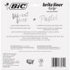 image:imageBIC Brite Liner Grip Highlighters Chisel Tip 16mm Assorted Pastel and Fluorescent For Broad Highlighting amp Fine Underlining 12Count
