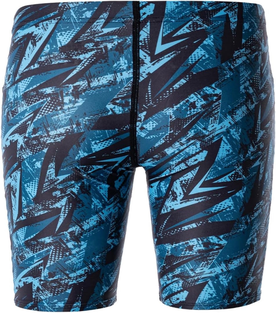 DEVOROPA Youth Boys Swim Shorts Square Leg Swimsuit Nylon Swimming Boxer Brief UPF 50Abstract D