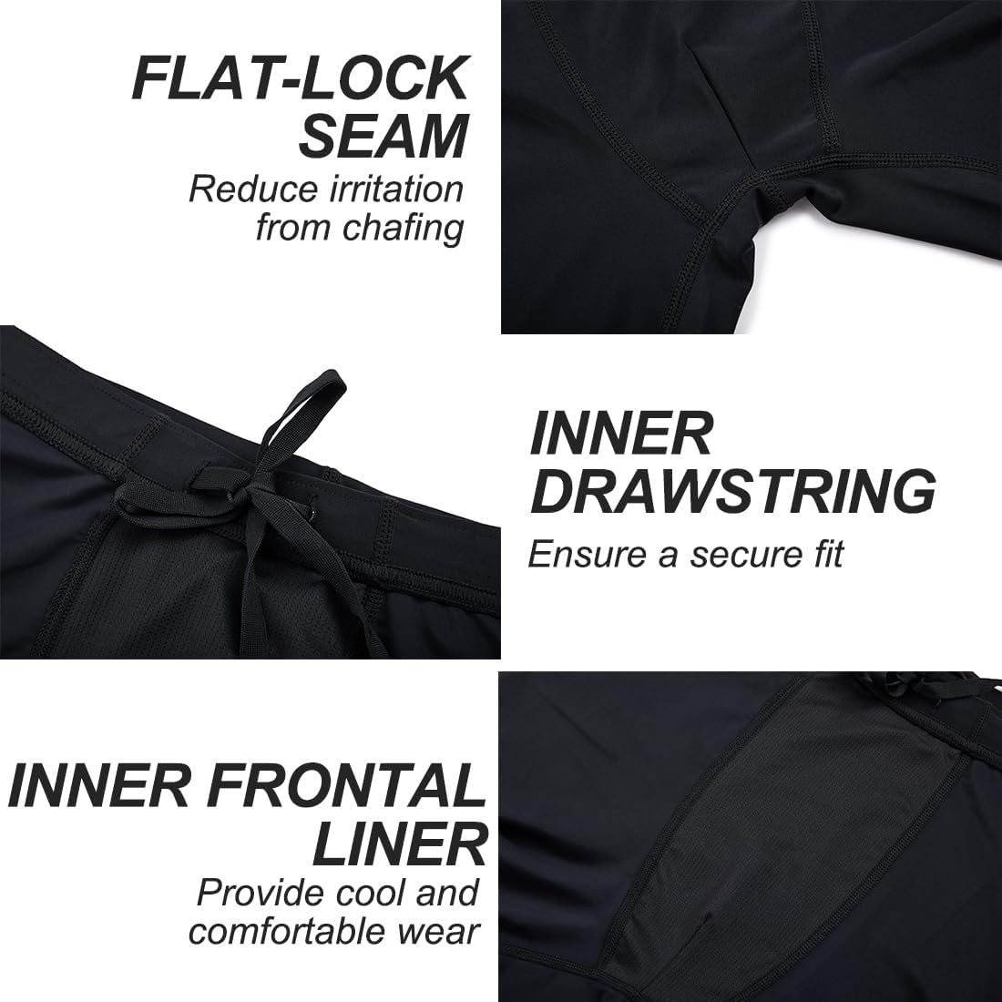 DEVOROPA Youth Boys Swim Shorts Square Leg Swimsuit Nylon Swimming Boxer Brief UPF 50BlackWave