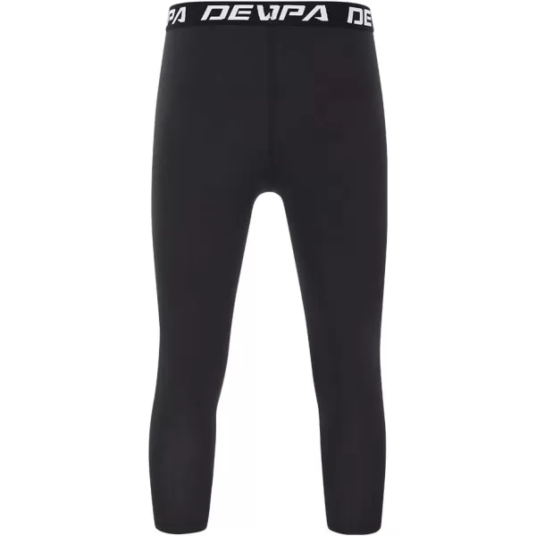 DEVOROPA Boys Leggings Quick Dry Youth Compression Pants Sports Tights Basketball Base Layer34 BlackWhite2pack