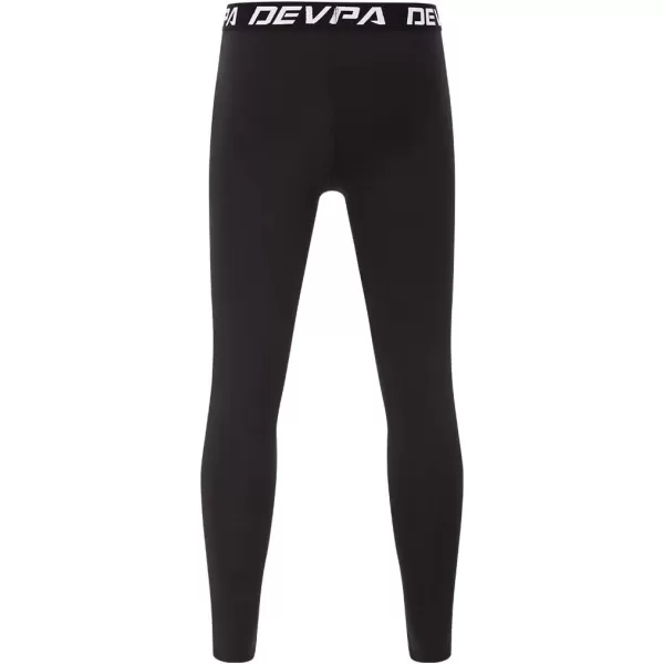 DEVOROPA Boys Leggings Quick Dry Youth Compression Pants Sports Tights Basketball Base LayerBlackWhite2pack