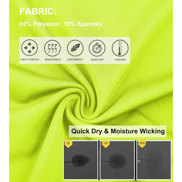 DEVOROPA Boys Leggings Quick Dry Youth Compression Pants Sports Tights Basketball Base LayerLime