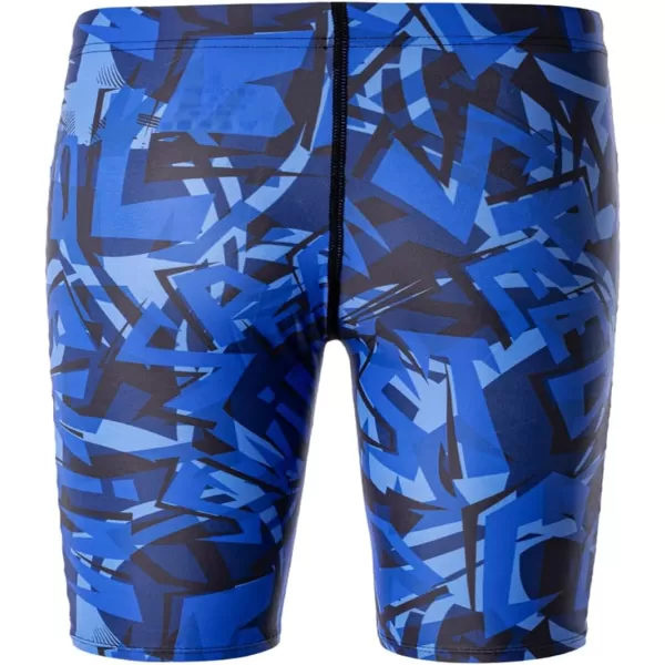 DEVOROPA Youth Boys Swim Shorts Square Leg Swimsuit Nylon Swimming Boxer Brief UPF 50Abstract B