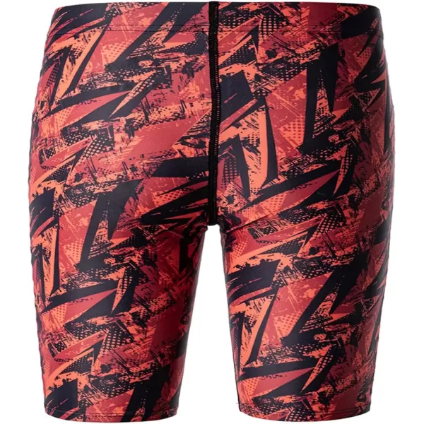 DEVOROPA Youth Boys Swim Shorts Square Leg Swimsuit Nylon Swimming Boxer Brief UPF 50Abstract C