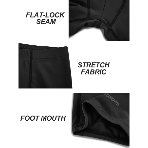 DEVOROPA Youth Boys Swim Shorts Square Leg Swimsuit Nylon Swimming Boxer Brief UPF 50Black