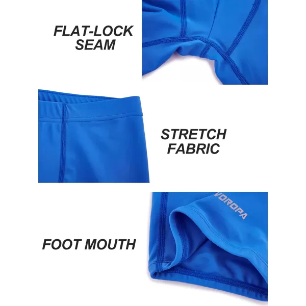 DEVOROPA Youth Boys Swim Shorts Square Leg Swimsuit Nylon Swimming Boxer Brief UPF 50Royal