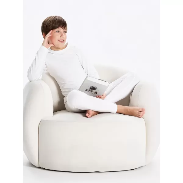 DEVOROPA Youth Boys Thermal Underwear set for Kids Fleece Lined Base Layer Stretch Long Johns for kids Winter Cold GearBlackWhite