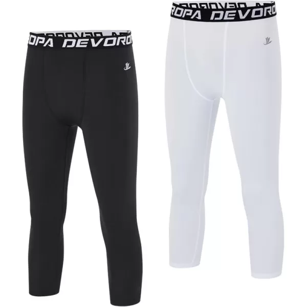 3/4 Black/White(2-pack)
