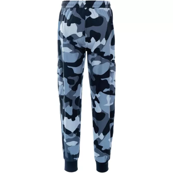 DEVOROPA Boys Joggers Lightweight Hiking Cargo Pants Water Resistant UPF 50 Quick Dry Youth Kids Athletic Running PantsCamo Gray
