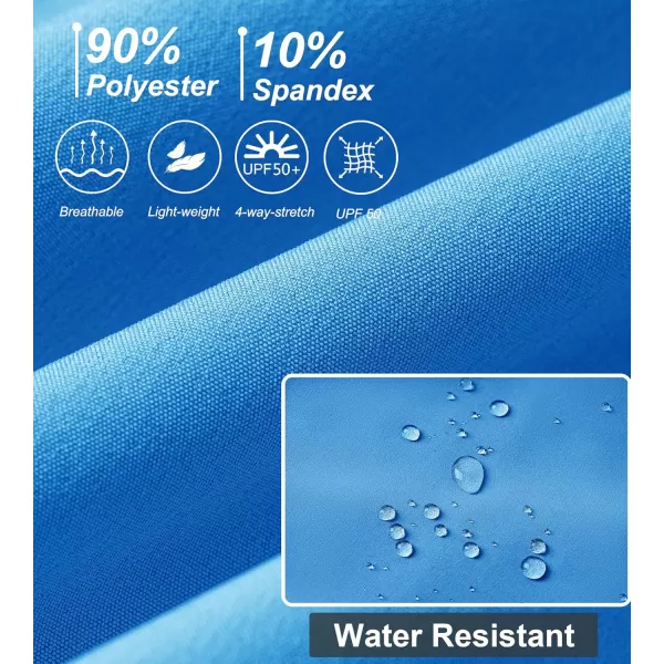 DEVOROPA Boys Joggers Lightweight Hiking Cargo Pants Water Resistant UPF 50 Quick Dry Youth Kids Athletic Running PantsLight Blue