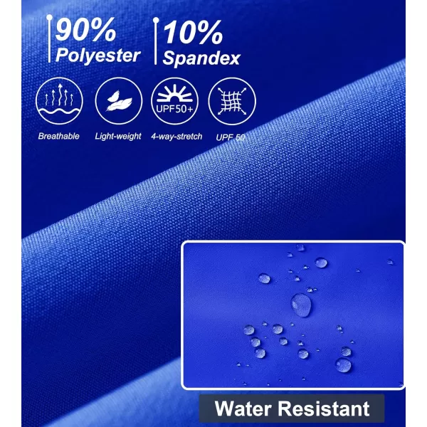 DEVOROPA Boys Joggers Lightweight Hiking Cargo Pants Water Resistant UPF 50 Quick Dry Youth Kids Athletic Running PantsRoyal Blue