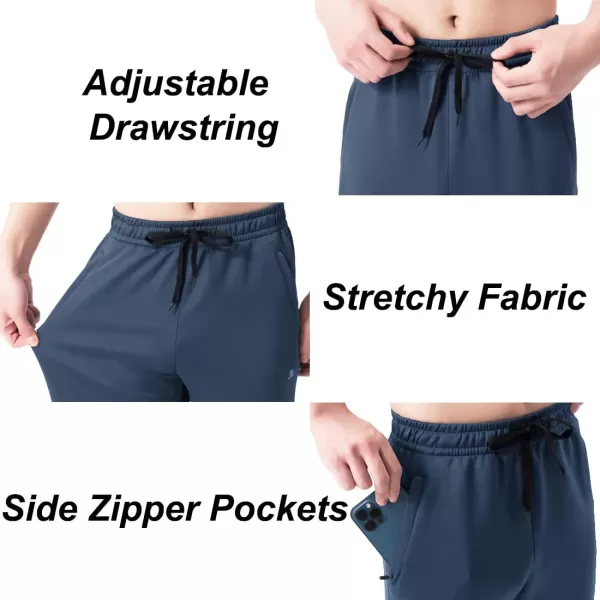 DEVOROPA Boys Joggers Water Resistant Lightweight Youth Tapered Leg Sweatpants Kids Track Running Athletic Pants Zip PocketsBlack