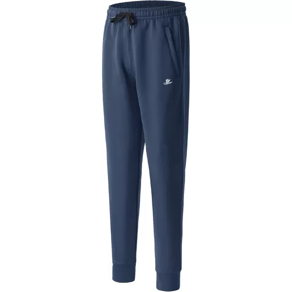 DEVOROPA Boys Joggers Water Resistant Lightweight Youth Tapered Leg Sweatpants Kids Track Running Athletic Pants Zip PocketsBlack