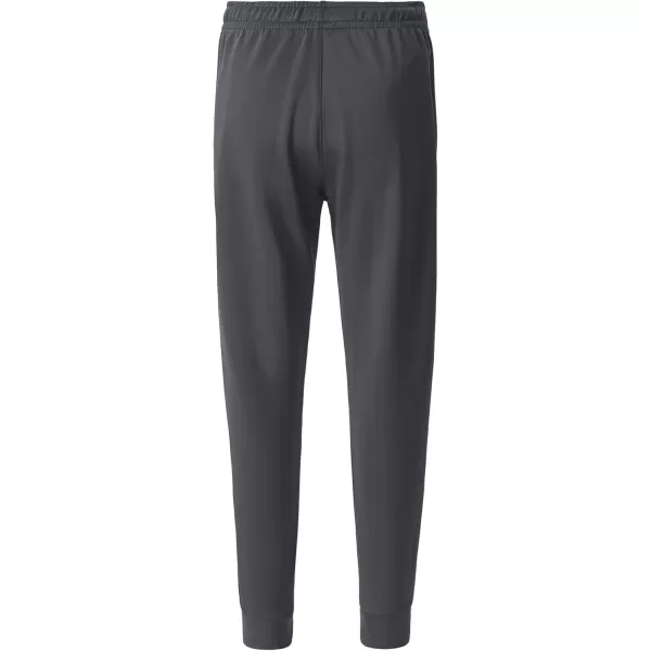 DEVOROPA Boys Joggers Water Resistant Lightweight Youth Tapered Leg Sweatpants Kids Track Running Athletic Pants Zip PocketsDark Grey