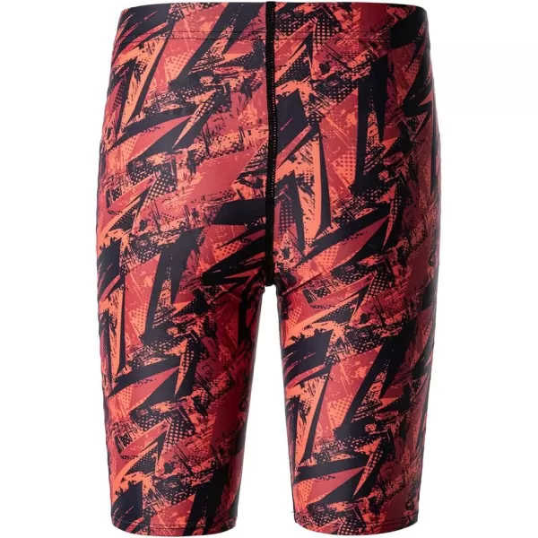 DEVOROPA Boys Swim Jammers Youth Competitive Swim Team Suit Quick Dry Athletic Swimming Shorts UPF 50Abstract C
