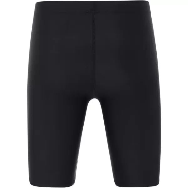 DEVOROPA Boys Swim Jammers Youth Competitive Swim Team Suit Quick Dry Athletic Swimming Shorts UPF 50Black
