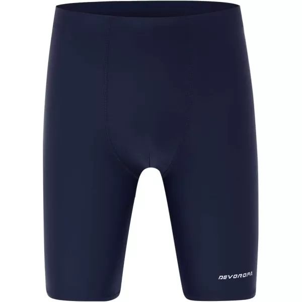 DEVOROPA Boys Swim Jammers Youth Competitive Swim Team Suit Quick Dry Athletic Swimming Shorts UPF 50Navy