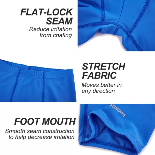 DEVOROPA Boys Swim Jammers Youth Competitive Swim Team Suit Quick Dry Athletic Swimming Shorts UPF 50Royal Blue