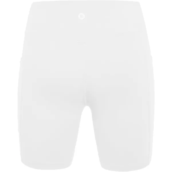 DEVOROPA Girls 5quot Spandex Volleyball Shorts Stretch Youth Athletic Gymnastics Shorts Kid Yoga Dance Compression Shorts PocketWhite