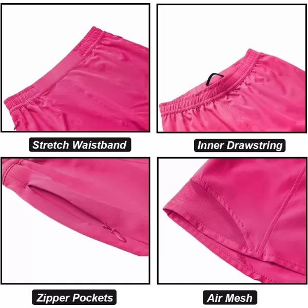 DEVOROPA Girls Athletic Shorts with Zip Pockets Lightweight Running Sports Active Basketball Shorts Kids Gym Preppy Shorts