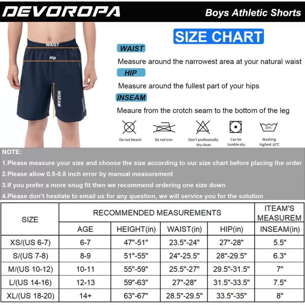 DEVOROPA Youth Boys Athletic Running Shorts Lightweight Quick Dry Sports Workout Gym Hiking Shorts Zip Pockets UPF 50Army Green