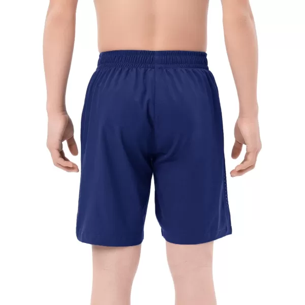 DEVOROPA Youth Boys Athletic Running Shorts Lightweight Quick Dry Sports Workout Gym Hiking Shorts Zip Pockets UPF 50Royal Blue