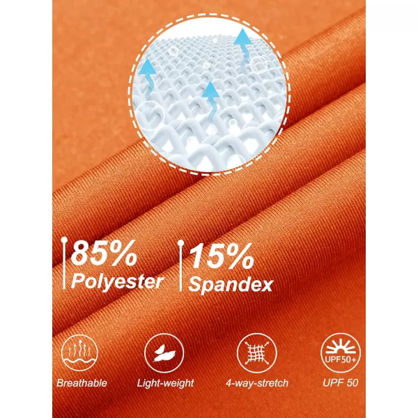 DEVOROPA Youth Boys Compression Pants with Knee Pads 34 Basketball Athletic Tights Quick Dry Sports Workout LeggingsOrange