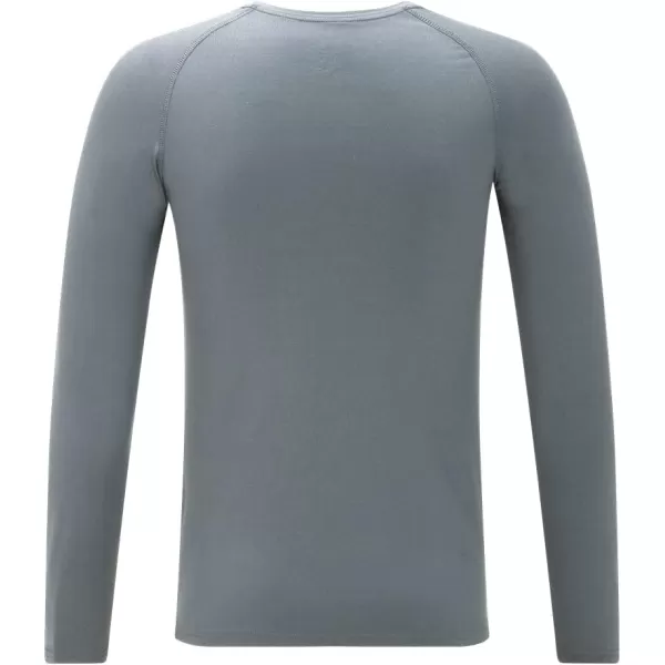 DEVOROPA Youth Boys Compression Shirt Long Sleeve Football Baseball Undershirt Quick Dry Sports BaselayerLight Gary