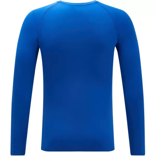 DEVOROPA Youth Boys Compression Shirt Long Sleeve Football Baseball Undershirt Quick Dry Sports BaselayerRoyal Blue