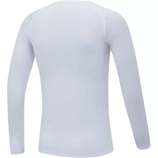 DEVOROPA Youth Boys Compression Shirt Long Sleeve Football Baseball Undershirt Quick Dry Sports BaselayerWhite