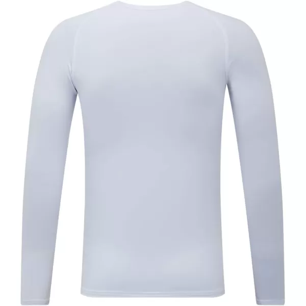 DEVOROPA Youth Boys Compression Shirt Long Sleeve Football Baseball Undershirt Quick Dry Sports BaselayerWhite