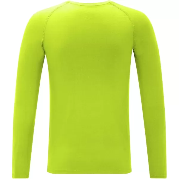 DEVOROPA Youth Boys Compression Thermal Shirt Long Sleeve Fleece Baselayer Soccer Baseball UndershirtCrew Necklime