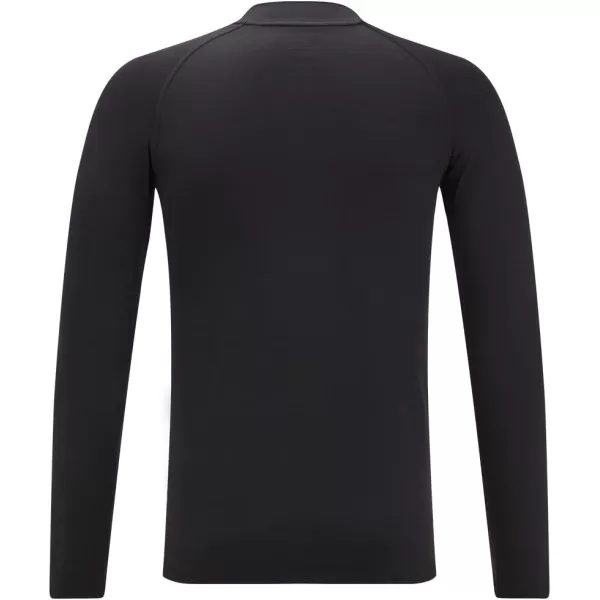 DEVOROPA Youth Boys Compression Thermal Shirt Long Sleeve Fleece Baselayer Soccer Baseball UndershirtMock Neckblack