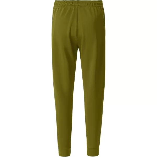 DEVOROPA Youth Boys Joggers Fleece Lined Water Resistant Tapered Sweatpants Winter Thermal Track Athletic Pants Zip PocketsArmy Green