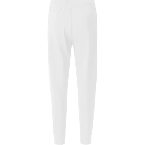DEVOROPA Youth Boys Joggers Fleece Lined Water Resistant Tapered Sweatpants Winter Thermal Track Athletic Pants Zip PocketsWhite