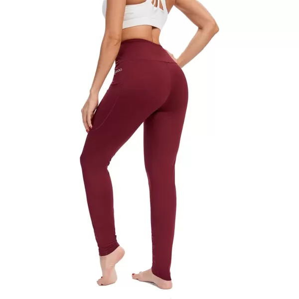 GeeGo Womens Fleece Lined Winter Leggings High Waisted Thermal Yoga Pants Running Wokout Tights with Side Pockets