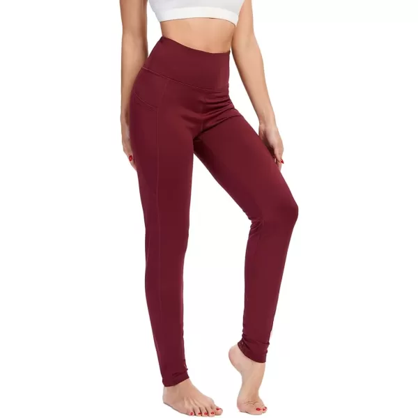 GeeGo Womens Fleece Lined Winter Leggings High Waisted Thermal Yoga Pants Running Wokout Tights with Side Pockets