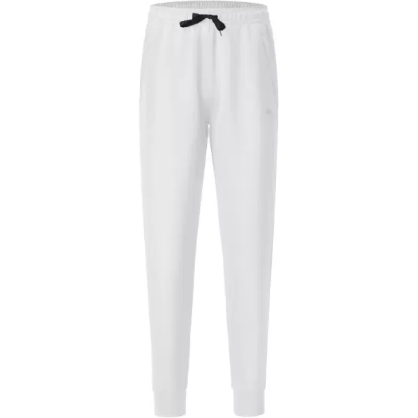DEVOROPA Boys Joggers Water Resistant Lightweight Youth Tapered Leg Sweatpants Kids Track Running Athletic Pants Zip PocketsWhite