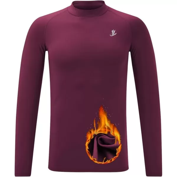 Mock Neck-maroon