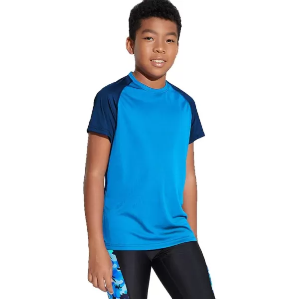 DEVOROPA Youth Boys Rash Guard Toddler Swim Shirts Short Sleeve Sun Shirts Lightweight Quick Dry UPF 50 Kids Surf SwimsuitBlueNavy
