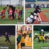 imageDEVOROPA Youth Boys Compression Shirt Long Sleeve Football Baseball Undershirt Quick Dry Kids Sports Baselayer CrewneckGray